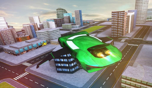 اسکرین شات بازی Flying Racing Car Simulator 1