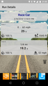 اسکرین شات برنامه GPS Race Timer 3