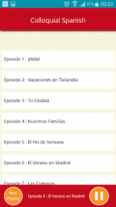 اسکرین شات برنامه Learning Spanish Podcast 6