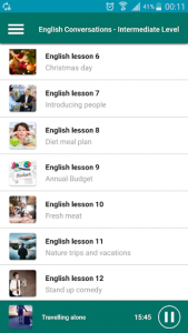 اسکرین شات برنامه Learning english conversation - Intermediate level 3