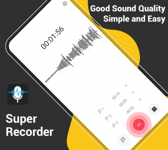 اسکرین شات برنامه Voice Recorder Audio Sound MP3 1