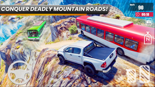 اسکرین شات 1 برنامه Mountain Bus Driving Game
