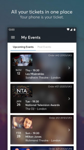 اسکرین شات برنامه Ticketmaster UK Event Tickets 2