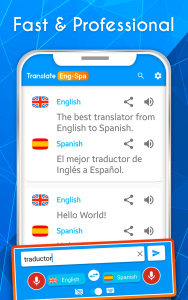 اسکرین شات 2 برنامه English Spanish AI Translator