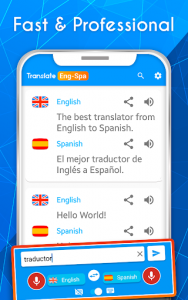 اسکرین شات برنامه English - Spanish. Translator 2