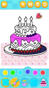 اسکرین شات برنامه Glitter Birthday Cake Coloring 6