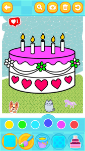 اسکرین شات برنامه Glitter Birthday Cake Coloring 4