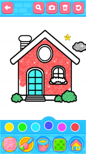 اسکرین شات برنامه Glitter House Coloring 6