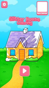 اسکرین شات برنامه Glitter House Coloring 1