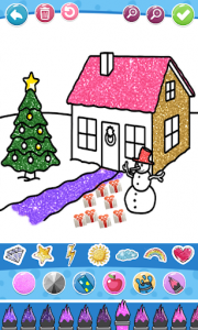 اسکرین شات برنامه Glitter House Coloring and Drawing 3
