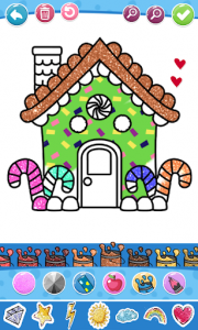 اسکرین شات برنامه Glitter House Coloring and Drawing 8