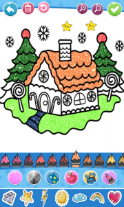 اسکرین شات برنامه Glitter House Coloring and Drawing 2