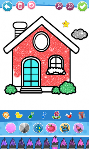 اسکرین شات برنامه Glitter House Coloring and Drawing 7
