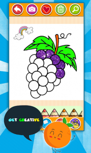 اسکرین شات برنامه Fruits Coloring Game & Drawing Book - Kids Game 4