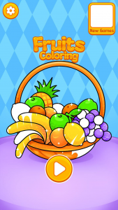 اسکرین شات برنامه Fruits Coloring Game 1