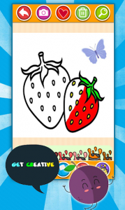 اسکرین شات برنامه Fruits Coloring Game & Drawing Book - Kids Game 7