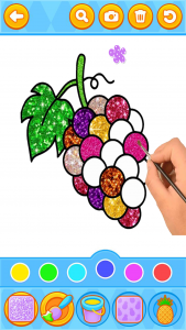 اسکرین شات برنامه Fruits Coloring Game 3