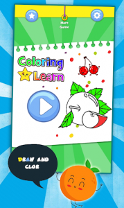 اسکرین شات برنامه Fruits Coloring Game & Drawing Book - Kids Game 1