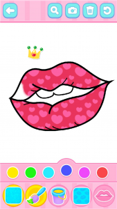 اسکرین شات برنامه Glitter Lips coloring 3