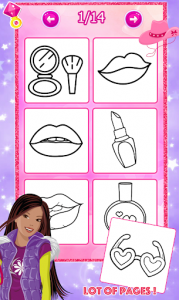 اسکرین شات برنامه Glitter Toy Lips with Makeup Brush Set coloring 4