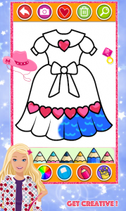 اسکرین شات برنامه Glitter Dress Coloring and Drawing 6