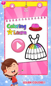 اسکرین شات برنامه Glitter Dress Coloring and Drawing 1
