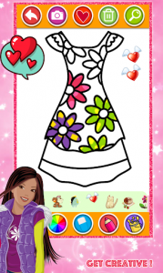 اسکرین شات برنامه Glitter Dress Coloring and Drawing 4