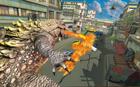 اسکرین شات برنامه Monster Dinosaur  Rampage : City Attack 2