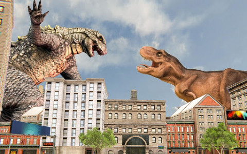 اسکرین شات برنامه Monster Dinosaur  Rampage : City Attack 1