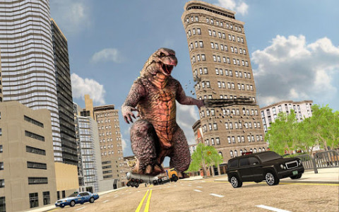 اسکرین شات برنامه Monster Dinosaur  Rampage : City Attack 4