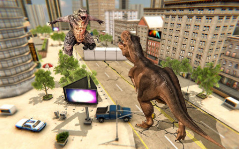 اسکرین شات برنامه Monster Dinosaur  Rampage : City Attack 3