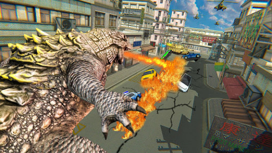 اسکرین شات برنامه Monster Dinosaur  Rampage : City Attack 6