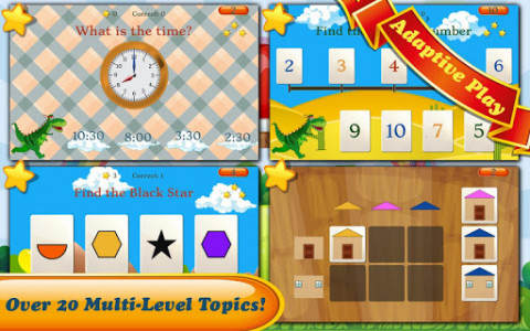 اسکرین شات برنامه Dino Number Games: Learning Math & Logic for Kids 1