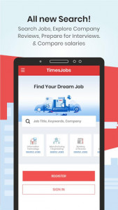 اسکرین شات برنامه TimesJobs - Job Search and Career Opportunities 1