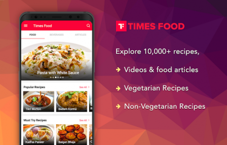 اسکرین شات برنامه Times Food App: Indian Recipe Videos, Cooking Tips 1