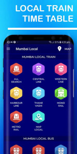 اسکرین شات برنامه Mumbai Local Train Route Map & Timetable 1
