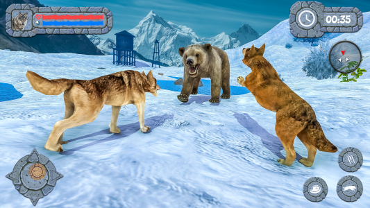 اسکرین شات بازی Arctic Wolf Family Simulator 1