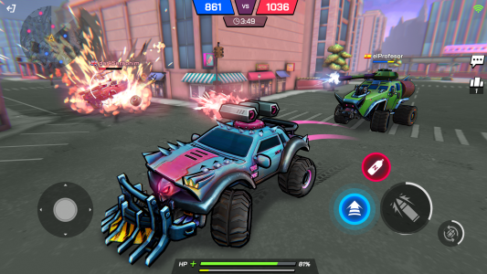 اسکرین شات بازی Battle Cars: 3D Shooting Race. 3