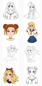 اسکرین شات 7 بازی Anime Coloring Book Manga Game