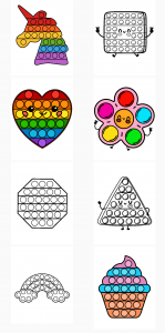 اسکرین شات 3 بازی Pop It Coloring Book Game