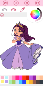 اسکرین شات 3 بازی Princess Coloring Book Game