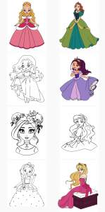 اسکرین شات بازی Princess Coloring Book Game 7