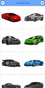 اسکرین شات برنامه Pixel Car Color by Number 3