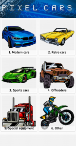 اسکرین شات برنامه Pixel Car Color by Number 1