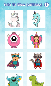 اسکرین شات 1 برنامه How To Draw Cartoons