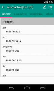 اسکرین شات برنامه Common German Verbs - Learn German 4