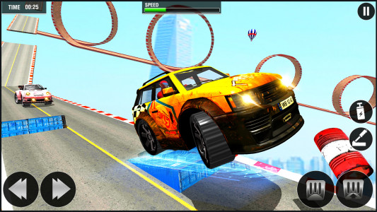 اسکرین شات بازی Superhero car games 2021- Real Stunt Car Racing 3