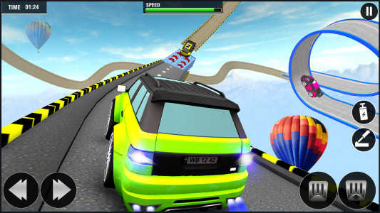 اسکرین شات بازی Superhero car games 2021- Real Stunt Car Racing 5