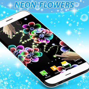 اسکرین شات برنامه Neon Flowers Live Wallpaper 3