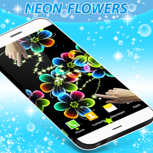 اسکرین شات برنامه Neon Flowers Live Wallpaper 1